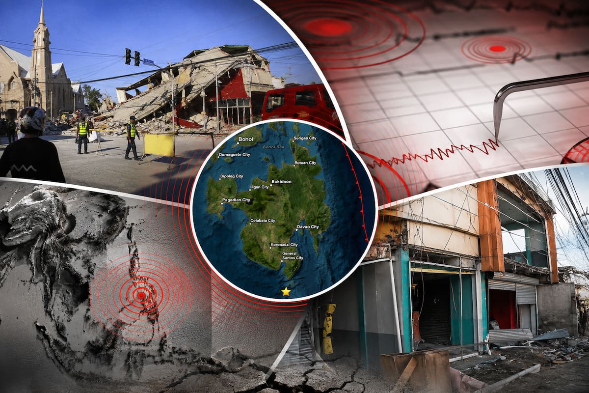 Videos captaron el terremoto de magnitud 6.3 ha golpeado el mar de Filipinas.