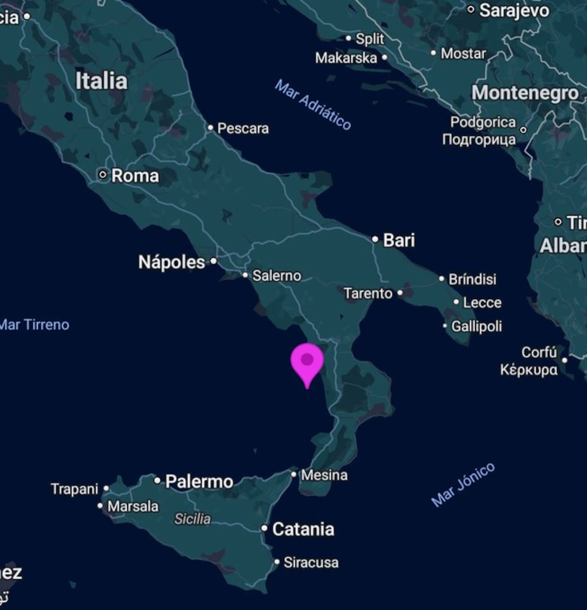Un terremoto de magnitud Richter 6,2 sentido en todo el Sur (Campania, Puglia, Calabria, Basilicata y Sicilia) de este lunes 1 de junio de 2026.