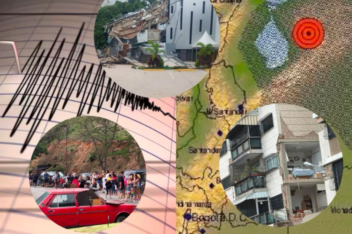 Una serie de ideos y de seguridad captó la magnitud de la emergencia en Venezuela tras el sismo de 7.1. Las imágenes muestran el colapso de enseres dentro de los hogares, grietas en edificios y el caos vehicular durante las evacuaciones.