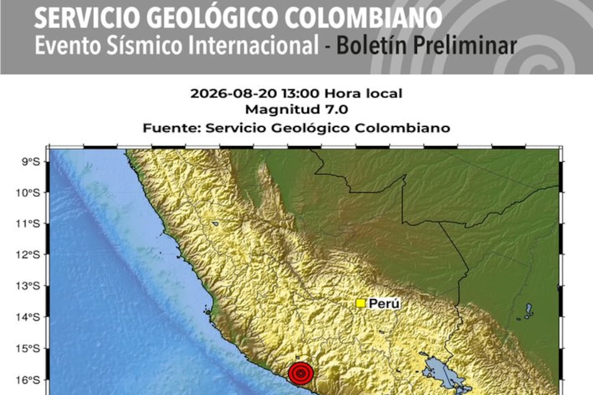 El reporte inicial señala como localidades de referencia a Contamana, en Perú, a unos 955 kilómetros, y a Río Branco y Guajará, en Brasil, a aproximadamente 894 y 923 kilómetros.