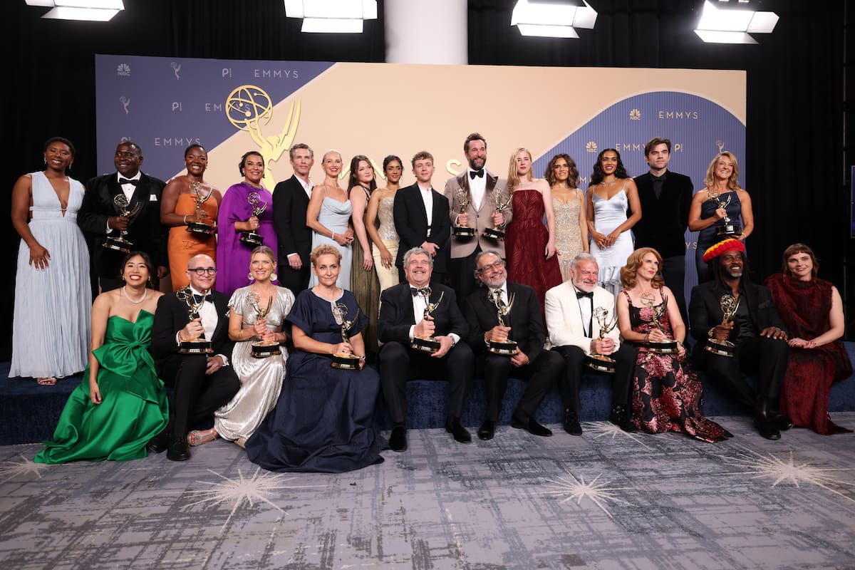 Miembros de la serie 'The Pitt' después de su intervención en la conferencia de prensa en los Premios Emmy. EFE/EPA/JILL CONNELLY