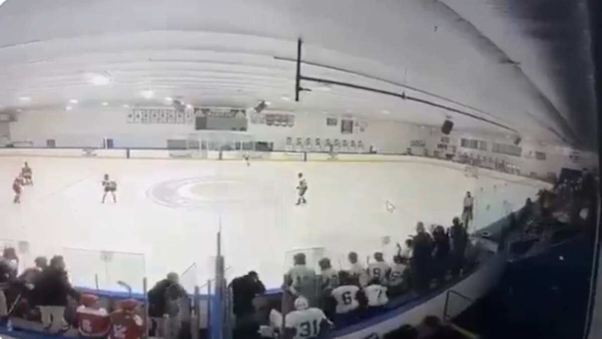 Tiroteo en un partido de hockey en Estados Unidos. // Foto: captura de video.