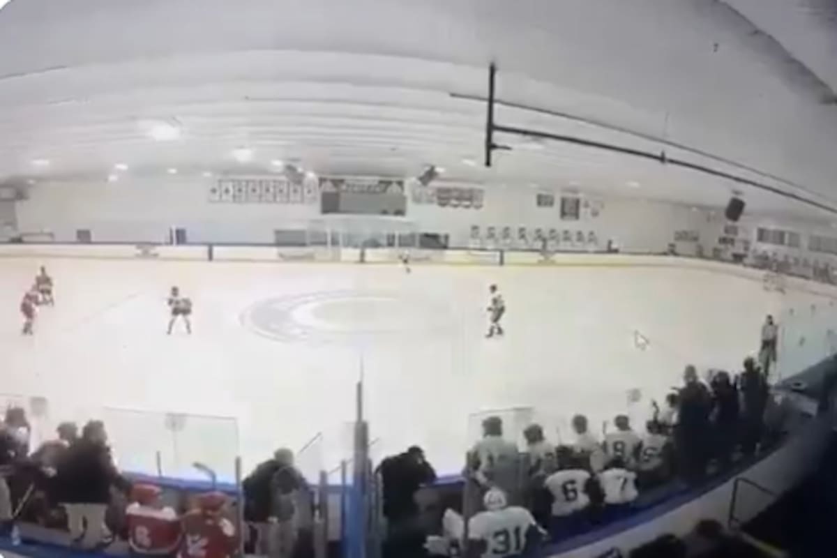 Tiroteo en un partido de hockey en Estados Unidos. // Foto: captura de video.