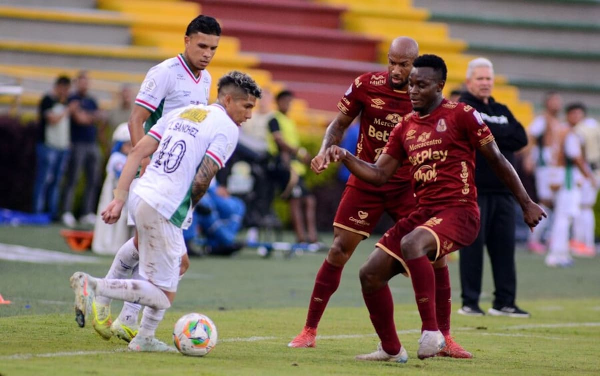 Deportes Tolima superó 2-1 a Once Caldas y alcanzó el tercer lugar de la Liga BetPlay I de 2026, luego de siete fechas. Foto: Colprensa.