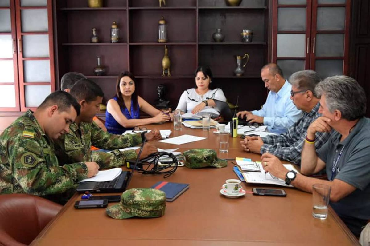 Autoridades civiles y militares participaron del último Comité de Seguimiento Electoral antes de la Consulta Anticorrupción. (Foto: Suministrada/VANGUARDIA LIBERAL)