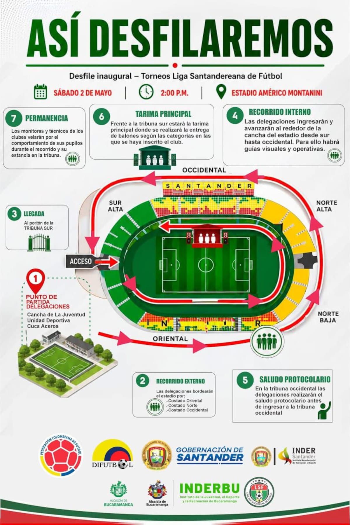El evento se realizará en el estadio Américo Montanini desde las 2:00 p.m. /FOTO: Liga Santandereana de Fútbol