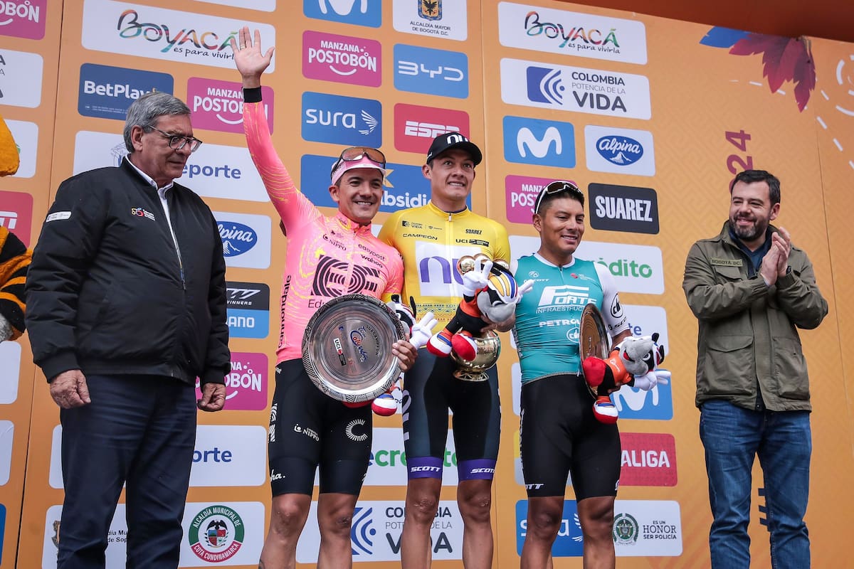 Bogotá. Febrero 11 de 2024. Ciclistas participan de la etapa 6 del Tour Colombia 2.1 que finalizó en el parque nacional. (Colprensa - John Paz)