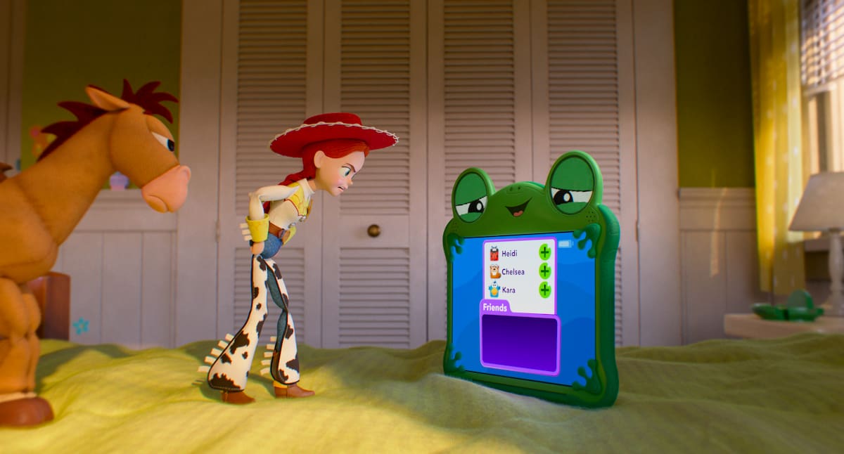 (L-R): Bullseye, Jessie, and Lilypad in Disney and Pixar's TOY STORY 5. Photo courtesy of Pixar. © 2026 Disney/Pixar. All Rights Reserved.