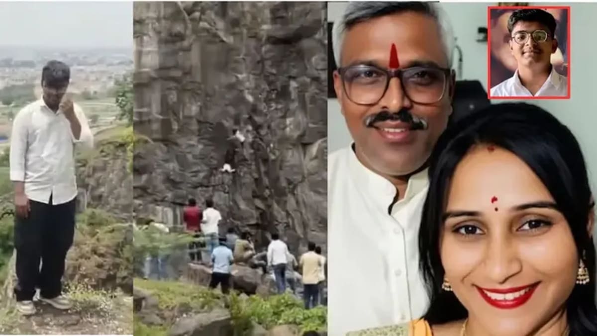 Un adolescente cayó por un barranco y murieron sus padres al intentar rescatarlo en India. Foto: Redes Sociales