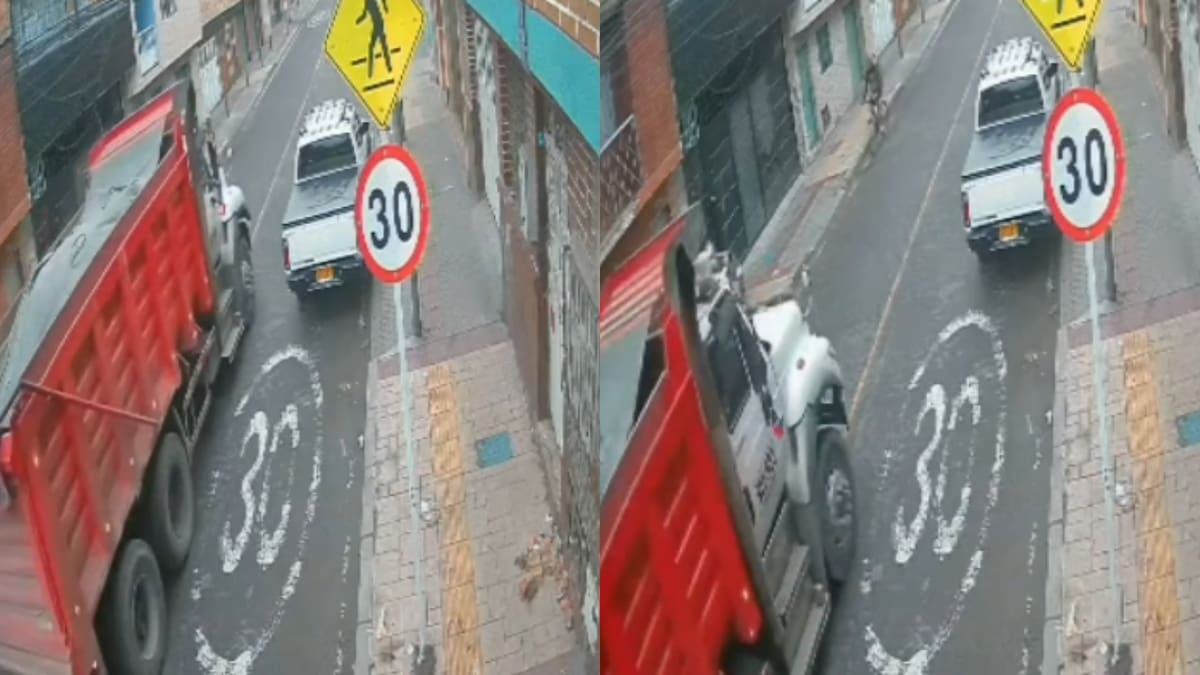 La moto habría resbalado antes de que María Elvira Patiño González quedara debajo de las llantas de la volqueta.