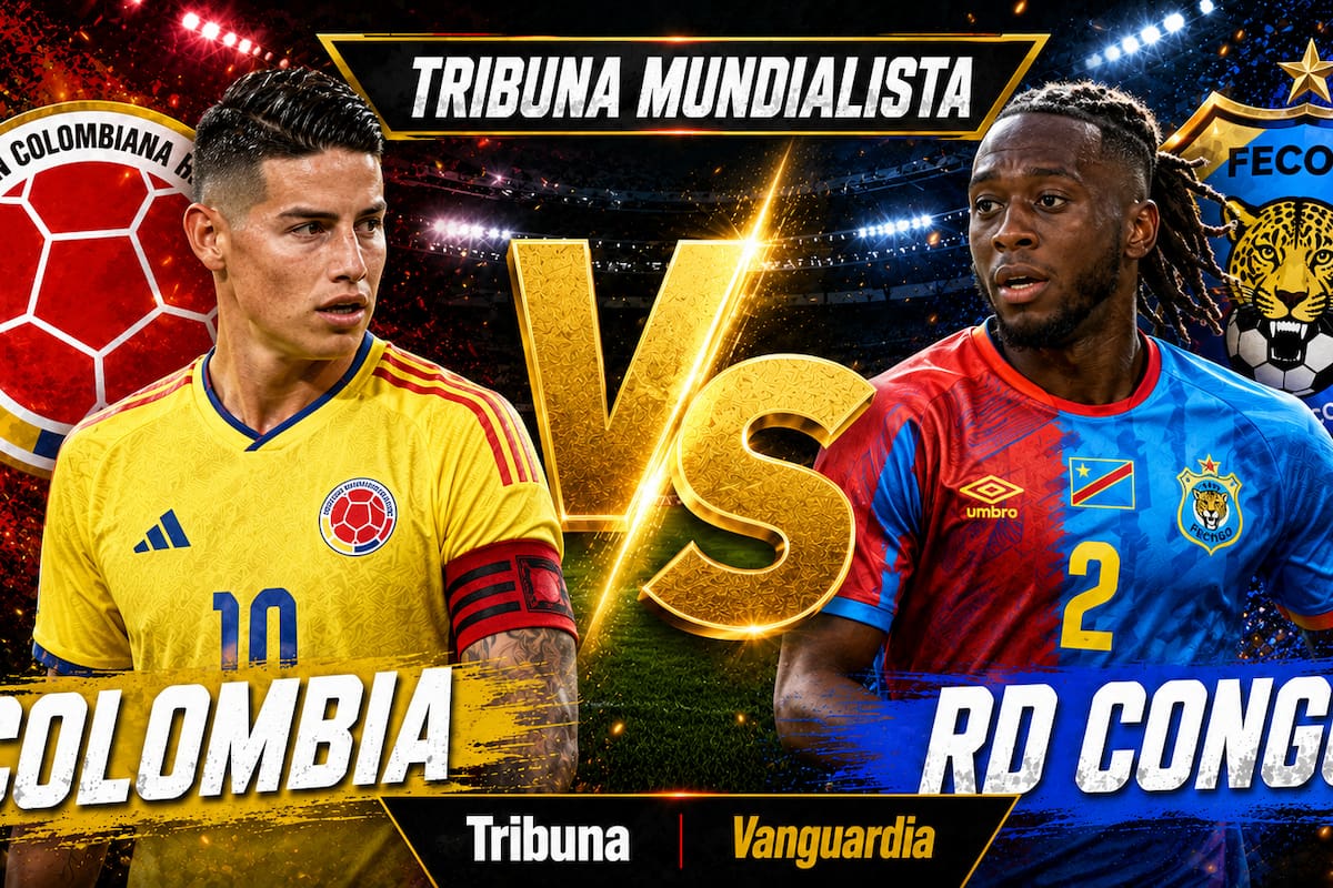 Colombia busca ante RD Congo el triunfo que le aseguraría la clasificación a los dieciseisavos del Mundial 2026.