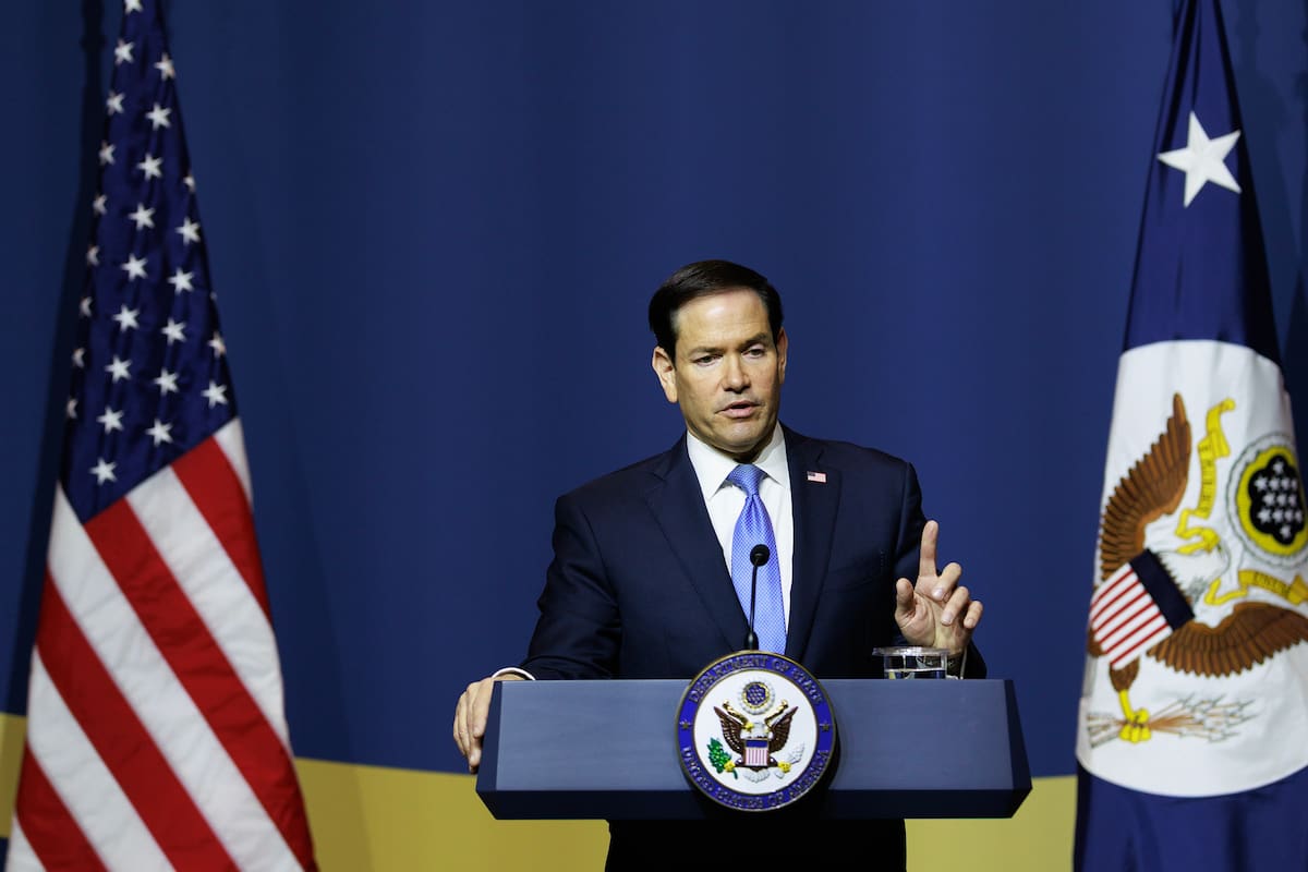 El secretario de Estado de EE. UU., Marco Rubio, habla después de la reunión de ministros de Asuntos Exteriores del G20, en Atlanta, Georgia, EE.UU., el 31 de octubre de 2026. EFE/CRISTOBAL HERRERA-ULASHKEVICH