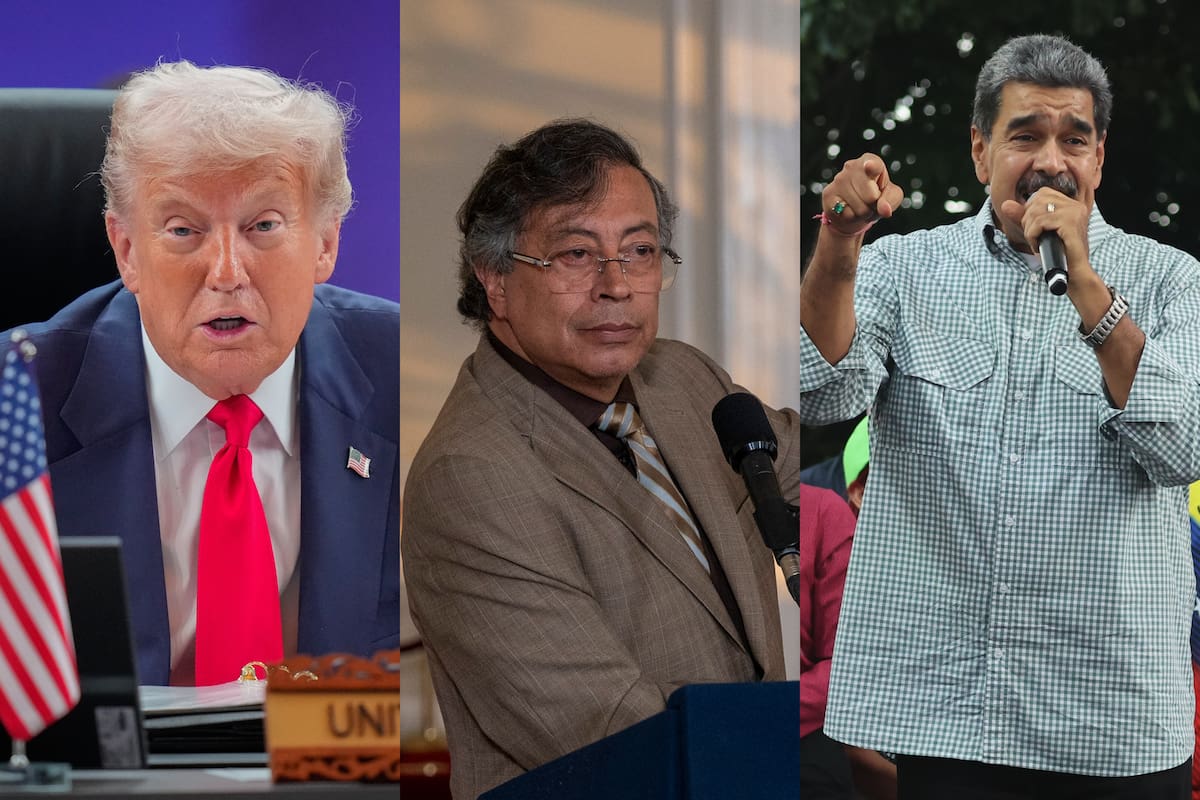 Los presidentes de Estados Unidos, Colombia y Venezuela: Donald Trump, Gustavo Petro y Nicolás Maduro. // Fotos: EFE y Presidencia de Colombia.