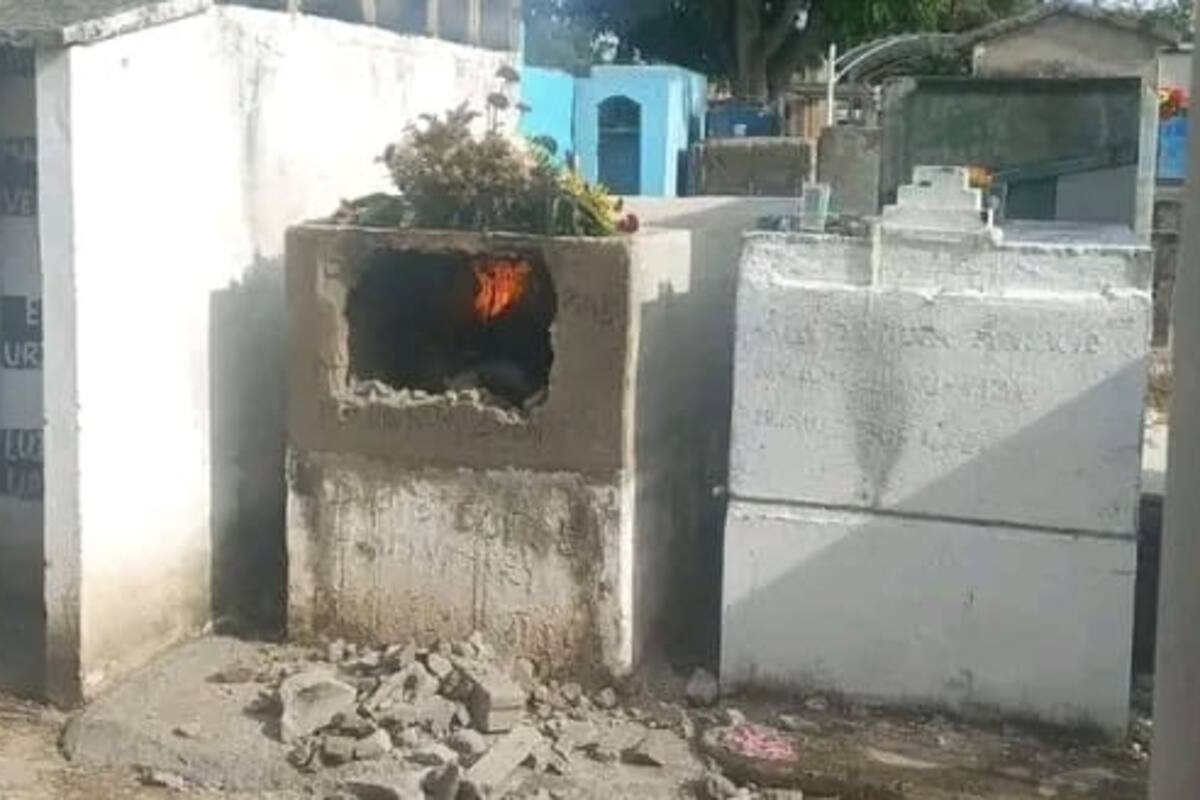 Así encontraron la tumba del presunto asesino abatido. //Foto: redes sociales