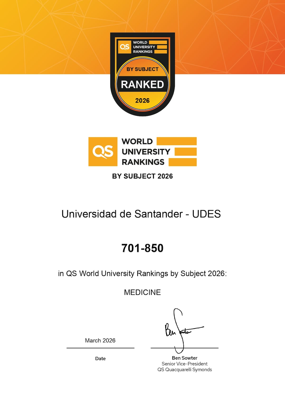 Un logro sostenido: Medicina UDES se posiciona entre los referentes académicos del país.