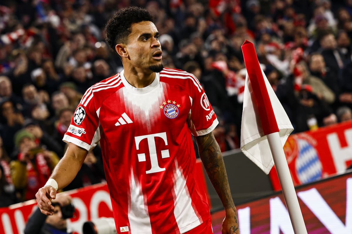 MUNICH (Germany), 18/03/2026.- Luis Diaz of Bayern Munich celebrates scoring the 4-0 goal during the UEFA Champions League Round of 16 2nd leg match between Bayern Munich and Atalanta in Munich, Germany, 18 March 2026. (Liga de Campeones, Alemania) EFE/EPA/ANNA SZILAGYI