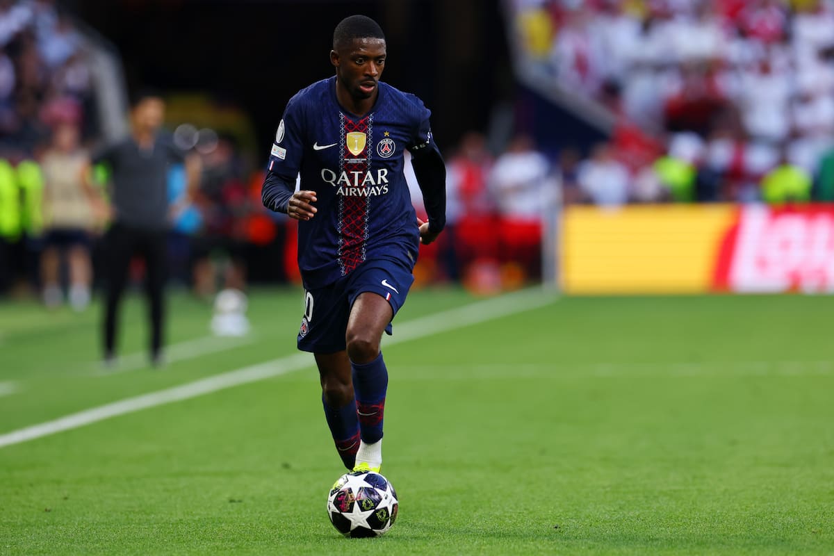 Budapest (Hungary), 30/05/2026.- Ousmane Dembele of PSG in action during the UEFA Champions League final between Paris Saint-Germain and Arsenal in Budapest, Hungary, 30 May 2026. (Liga de Campeones, Hungría) EFE/EPA/ANNA SZILAGYI