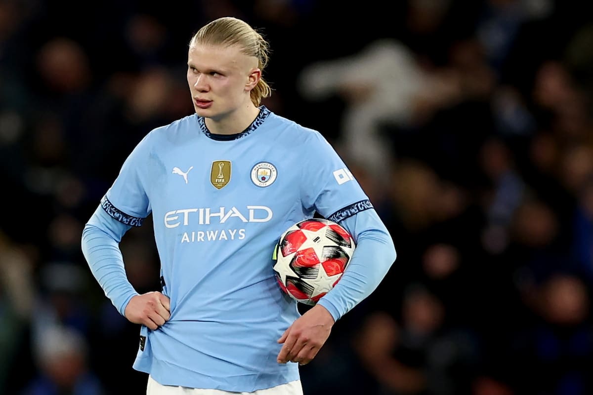 Manchester (United Kingdom), 29/01/2025.- Erling Haaland of Manchester City looks on after Brugge scored the opening goal during the UEFA Champions League match between Manchester City and Club Brugge in Manchester, Britain, 29 January 2025. (Liga de Campeones, Reino Unido) EFE/EPA/ADAM VAUGHAN
