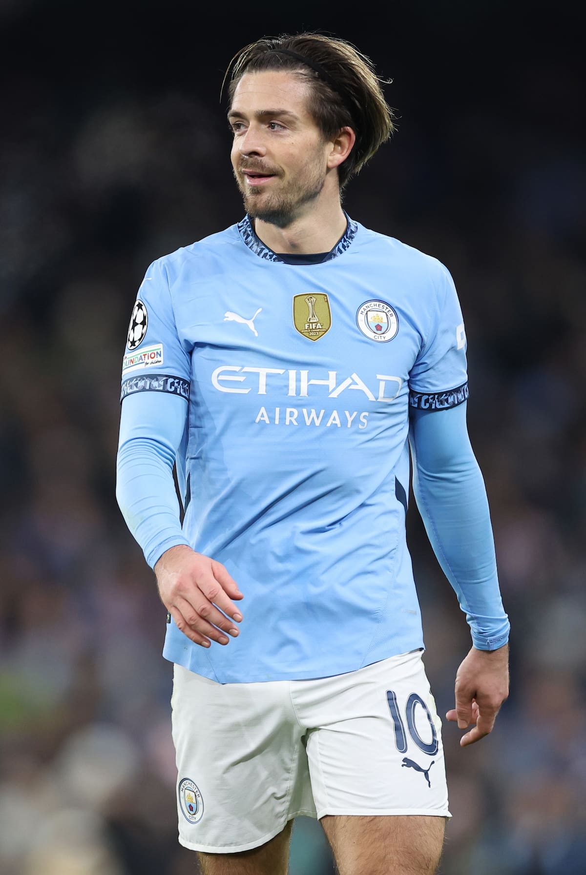 Manchester (United Kingdom), 26/11/2024.- Jack Grealish of Manchester City reacts during the UEFA Champions League match between Manchester City and Feyenoord in Manchester, Britain, 26 November 2024. (Liga de Campeones, Reino Unido) EFE/EPA/ADAM VAUGHAN