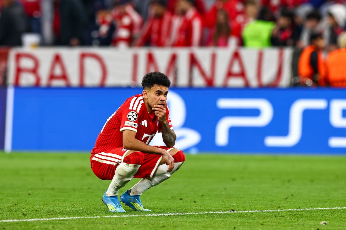 MUNICH (Germany), 06/05/2026.- Luis Diaz of Bayern Munich looks disappointed after the UEFA Champions League semi-final, second leg soccer match between Bayern Munich and Paris Saint-German, in Munich, Germany, 06 May 2026. (Liga de Campeones, Alemania) EFE/EPA/ANNA SZILAGYI