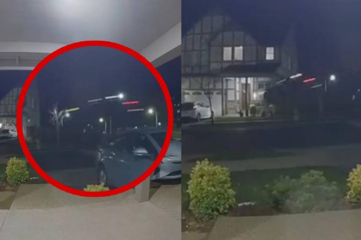 Impactante choque en EE.UU.: Carro vuela por los aires y termina dentro de una vivienda en Oregón.