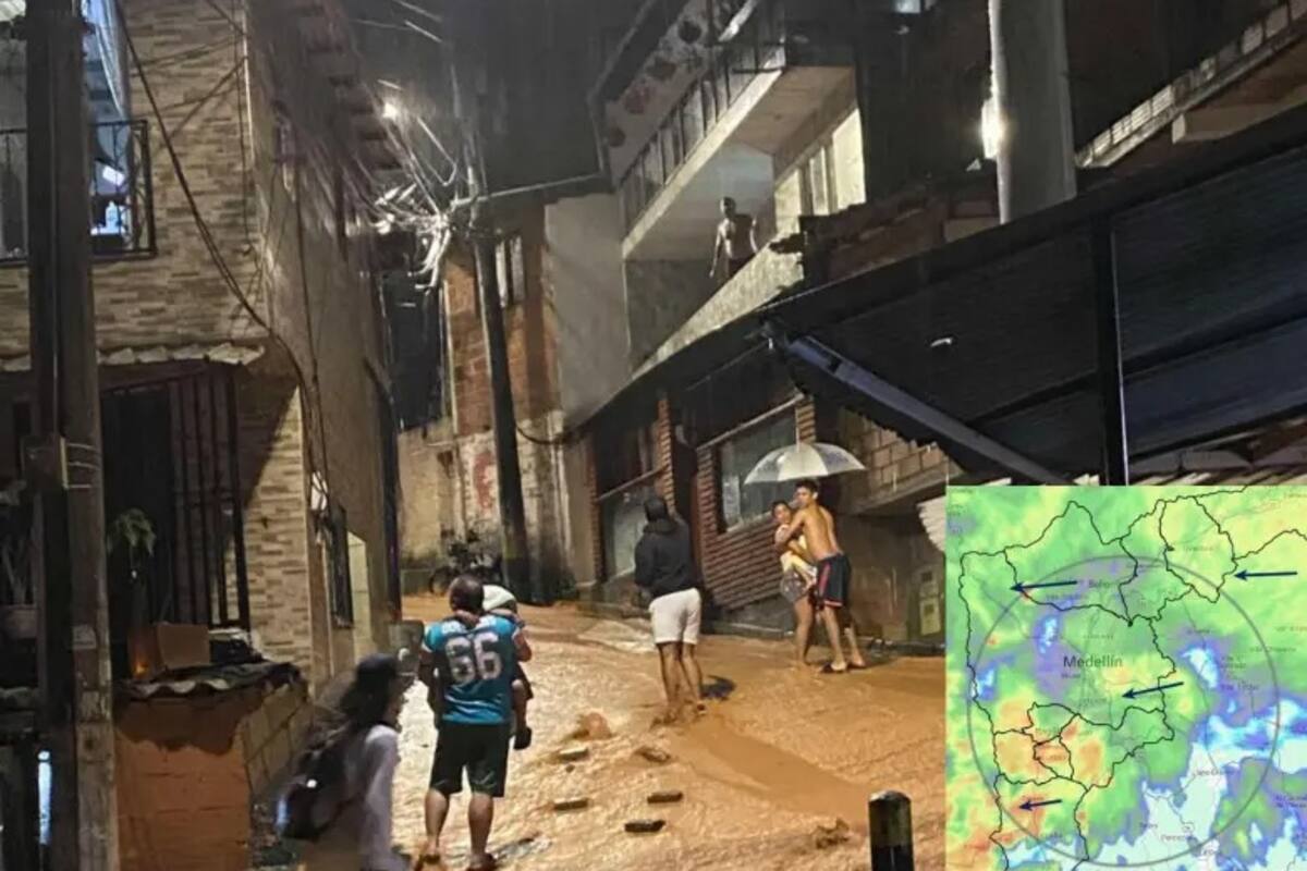 Fallecido en Itagüí habría muerto tras salvar a su familia de una avenida torrencial. La Alcaldía declaró calamidad pública tras graves incidentes. | Fotos: El Colombiano.