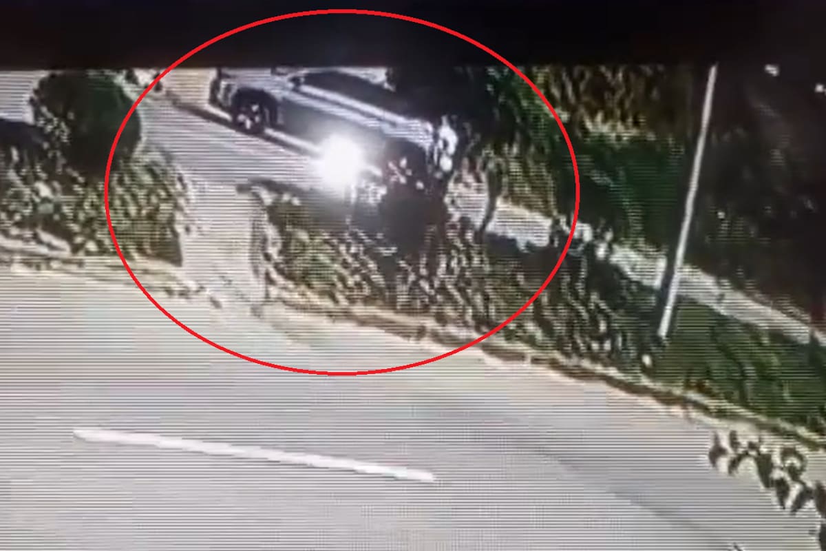 Una cámara de seguridad registró el momento en que ocurrió el accidente en la vía Bucaramanga-Rionegro.
