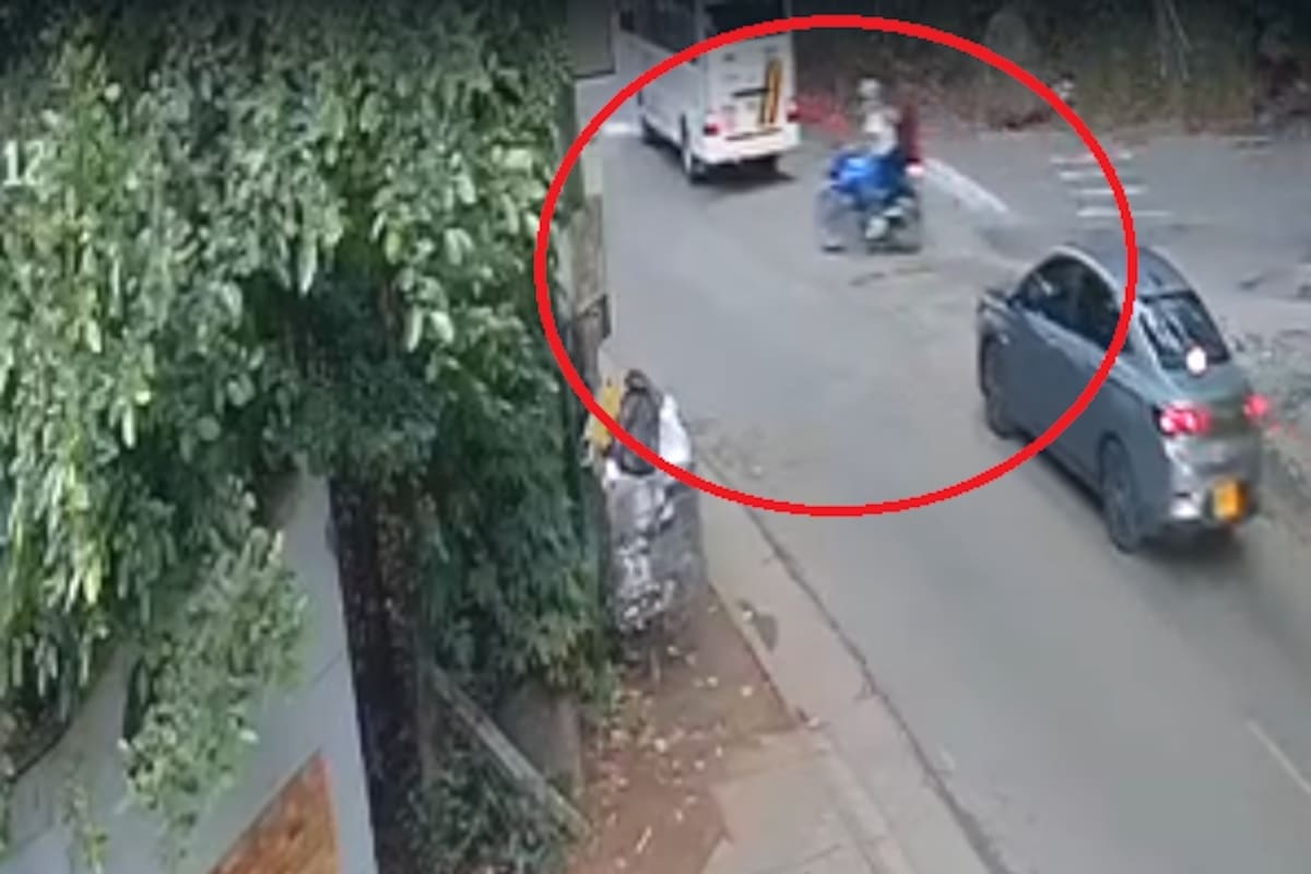 Una cámara de seguridad registró los últimos segundos del recorrido de la motocicleta antes del fatal impacto.