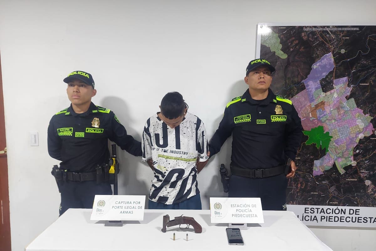 Una de las capturas se registró en el asentamiento humano Nueva Colombia, en Piedecuesta.