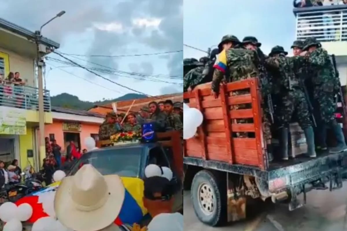 Una procesión con música y fuegos artificiales recorrió las calles luego de que un enfrentamiento con la fuerza pública dejara varios fallecidos