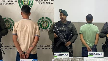 Uno llevaba una escopeta y otro cientos de dosis: dos capturas por droga en Bucaramanga