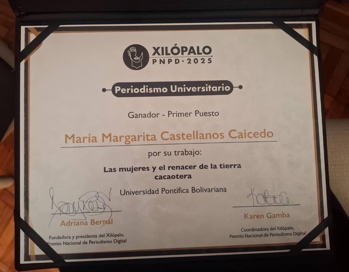 Distinción para la periodista María Margarita Castellanos Caicedo, quien trabaja en la sección Audiovisual de Vanguardia.