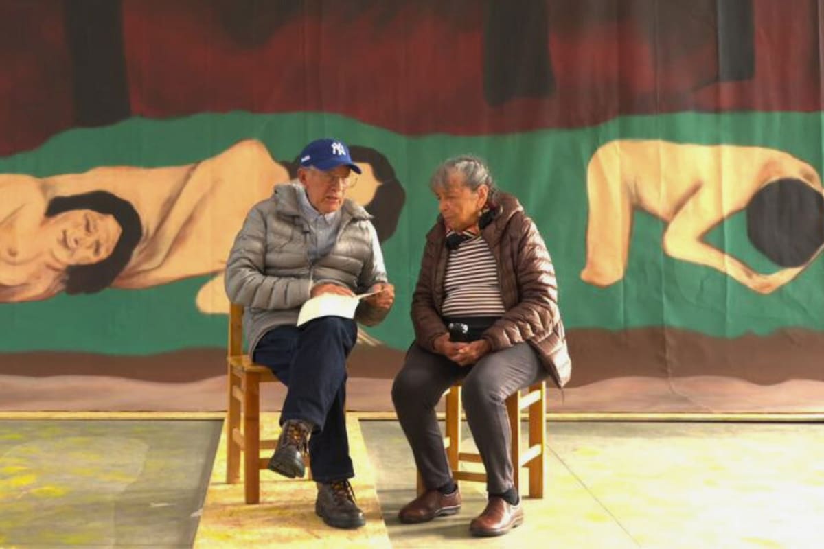 Urbano Ripoll y la artista santandereana Beatriz González. Foto suministrada/VANGUARDIA