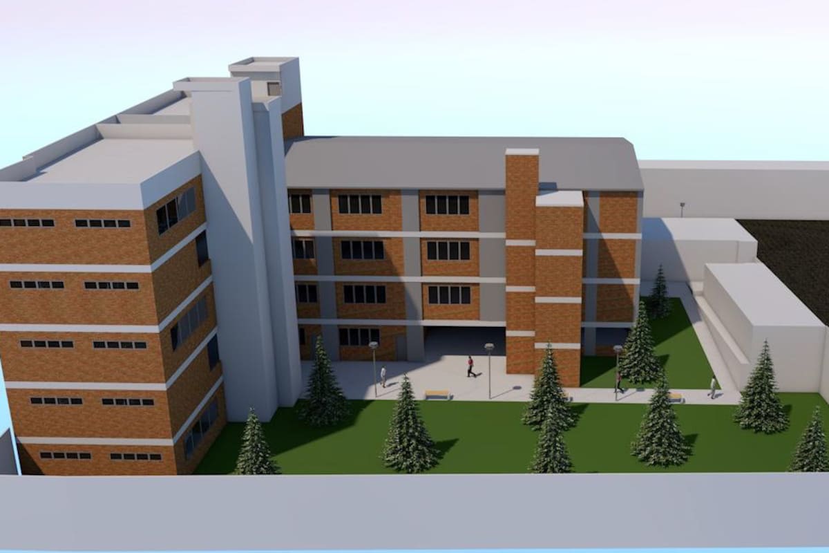 El proyecto de transformación del campus de Vélez ya avanza. Esta imagen es parte del diseño de la nueva edificación.