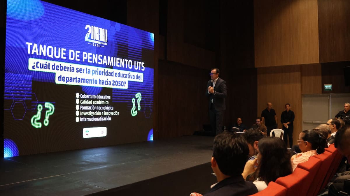 Omar Lengerke Pérez, rector de las UTS, en el certamen Docencia 2026.
