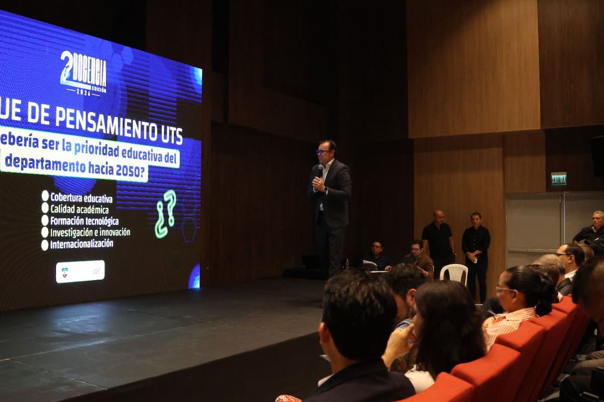 Omar Lengerke Pérez, rector de las UTS, en el certamen Docencia 2026.