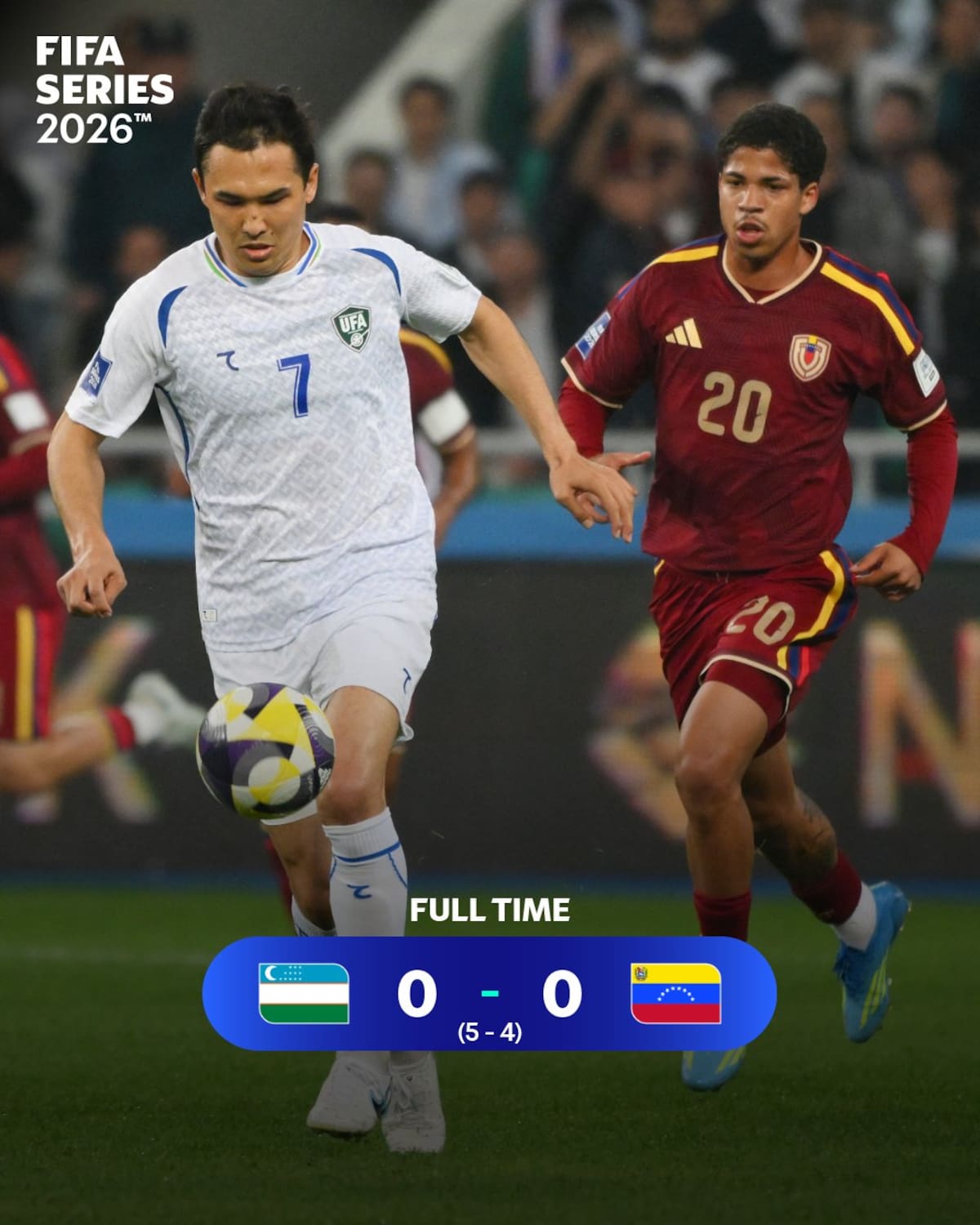 Uzbekistán no para: derrota a Venezuela, extiende su invicto y lanza seria advertencia a Colombia para el Mundial 2026. Foto: FIFA