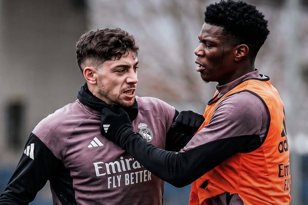 Del entrenamiento al hospital: el grave incidente entre Valverde y Tchouaméni. /FOTO: IA