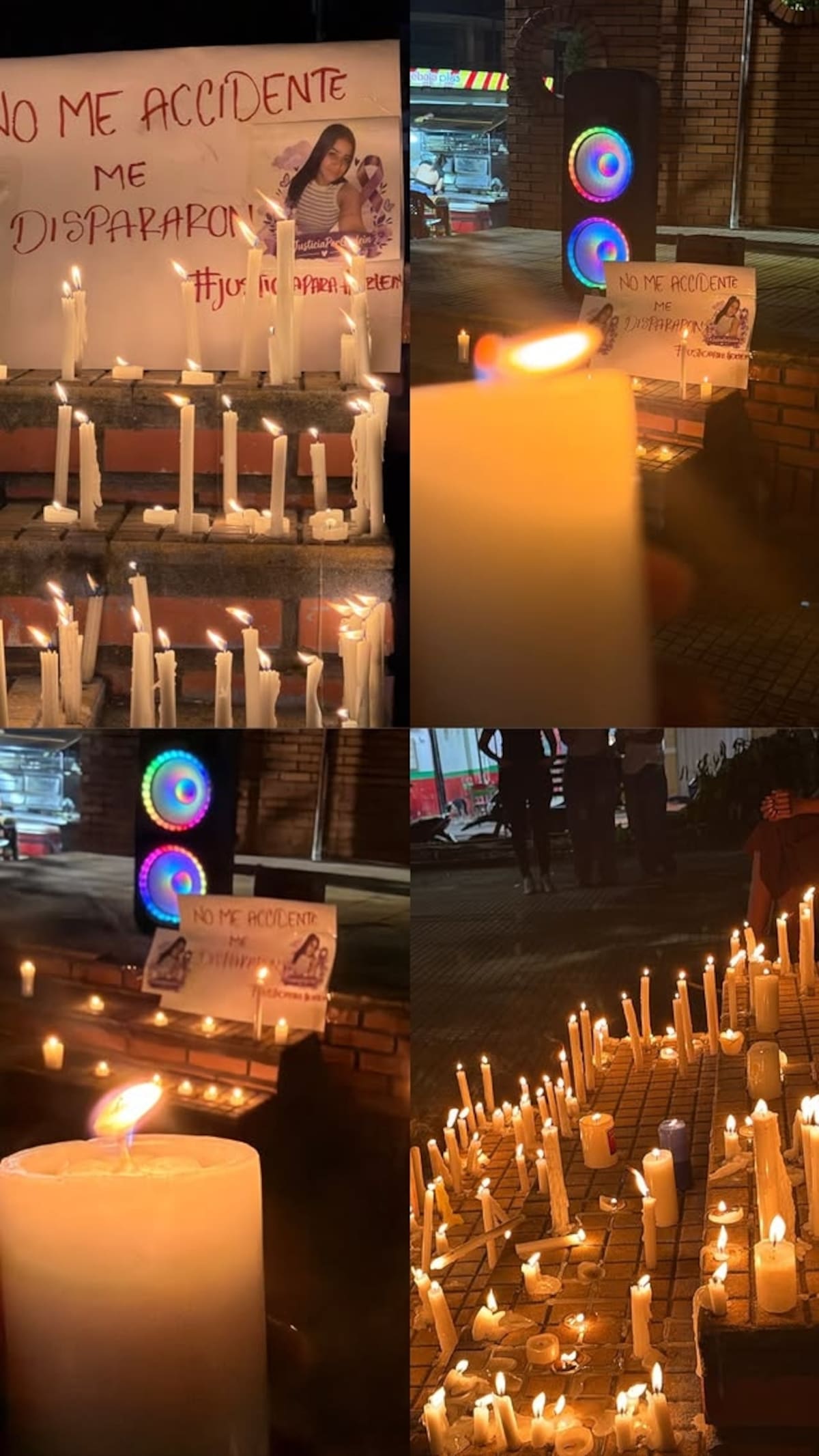 Velatón en Puerto Wilches para exigir justicia por el presunto feminicidio de Gerlein Joya. Tomado de: josebolivarph