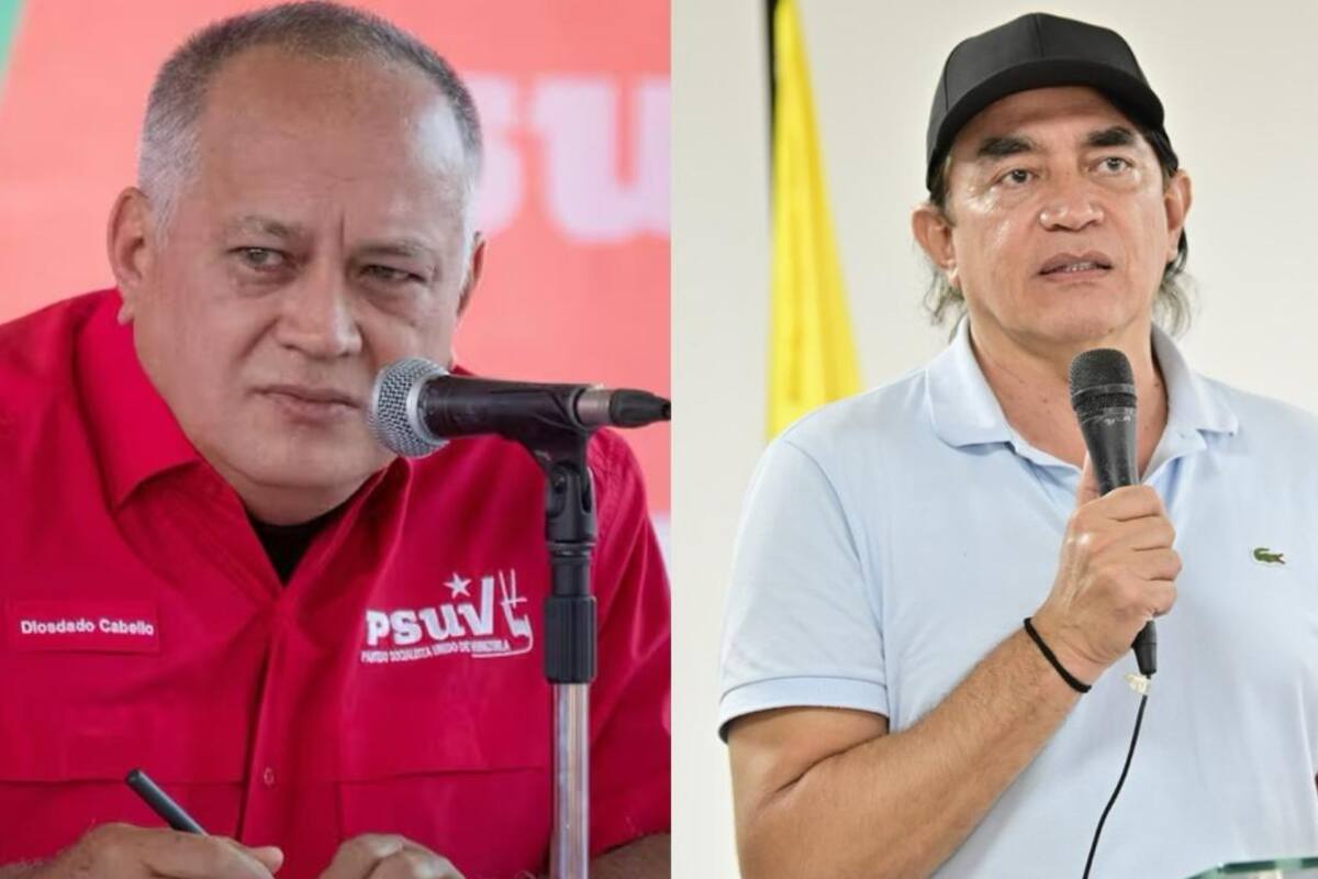 Diosdado Cabello y Gustavo Bolívar. Tomada de internet /
