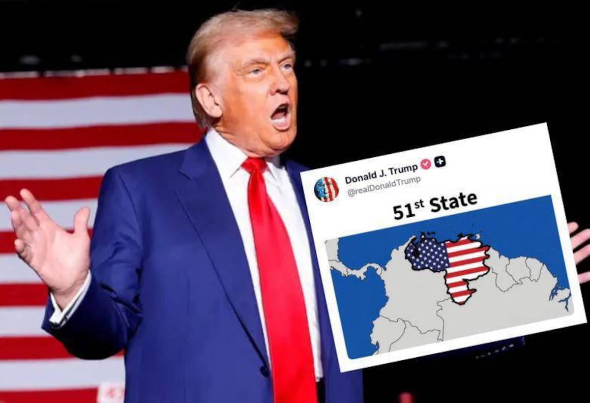 La imagen publicada por Donald Trump reavivó una polémica que ya había instalado meses atrás, cuando aseguró que hablaba “seriamente” sobre convertir a Venezuela en el estado número 51 de Estados Unidos.