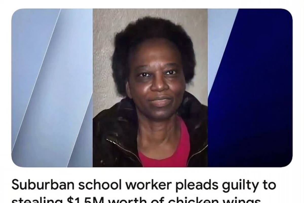 Vera Liddell se declara culpable de robar alitas de pollo por valor de 1,5 millones de dólares. Tomada de X //