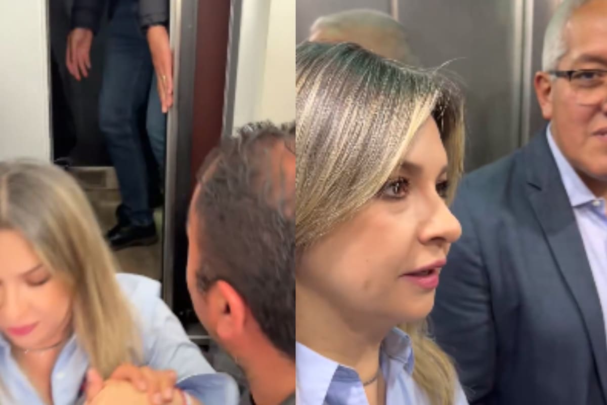 La candidata presidencial fue atendida por el personal tras el incidente ocurrido durante su recorrido de campaña.