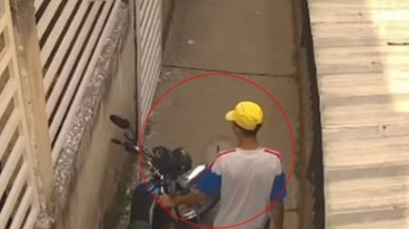 Video: así quedó registrado el hurto de una motocicleta que terminó con una captura en Bucaramanga