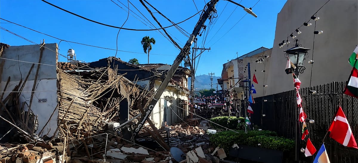 Video: así quedó Roldanillo, Valle del Cauca, tras el terremoto; piden ayuda urgente por falta de agua y energía. Foto: Caputa de pantalla video Noticias RCN.