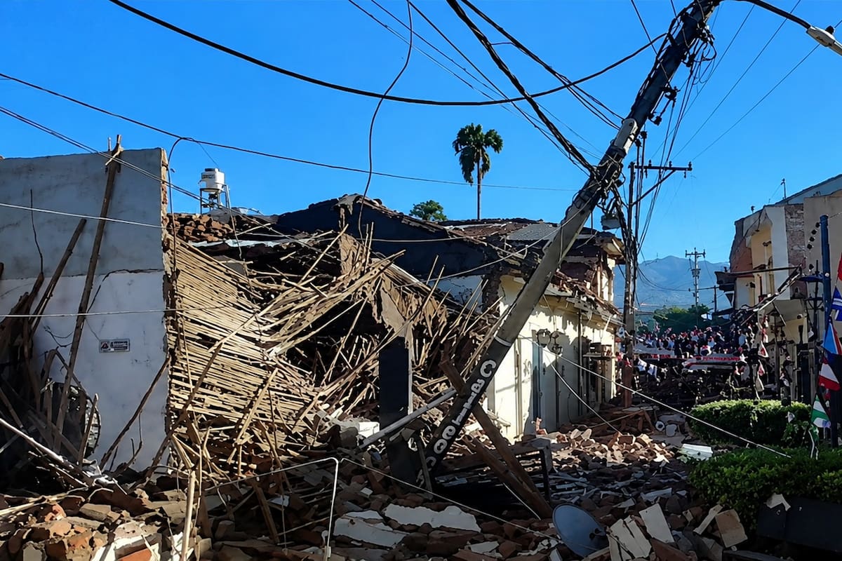 Video: así quedó Roldanillo, Valle del Cauca, tras el terremoto; piden ayuda urgente por falta de agua y energía. Foto: Caputa de pantalla video Noticias RCN.