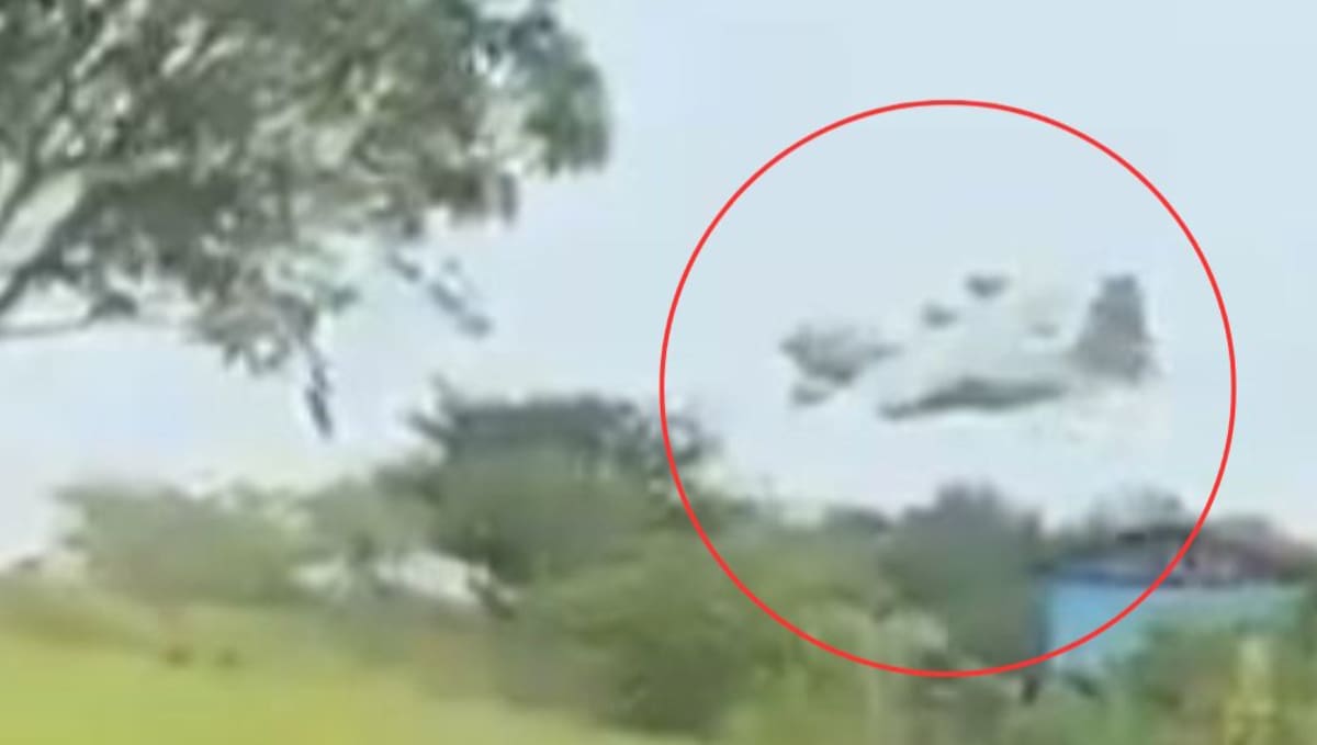 Un avión Hércules de la Fuerza Aérea se estrelló en Putumayo con 126 soldados a bordo. Video del momento.