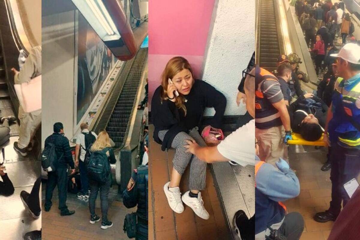Este incidente generó molestia y preocupación entre los usuarios del Metro, quienes exigieron a las autoridades un mejor mantenimiento de las escaleras eléctricas. Fotos tomadas de redes sociales/VANGUARDIA