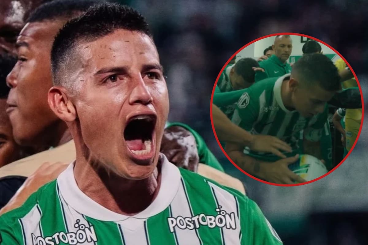 Video: la arenga de James Rodríguez antes del Nacional vs. Junior que retumbó en el camerino. Foto: Redes sociales