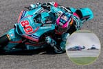 Video: La caída de David Alonso en el GP de Alemania de Moto2, luchaba por el podio pero un bache lo sacó de la carrera